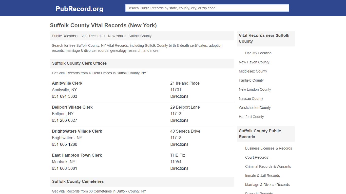 Free Suffolk County Vital Records (New York Vital Records)